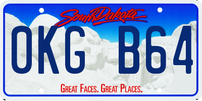 SD license plate 0KGB64