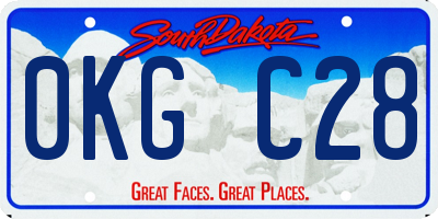 SD license plate 0KGC28