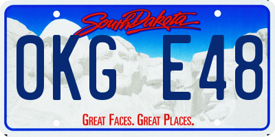 SD license plate 0KGE48
