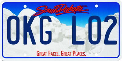 SD license plate 0KGL02