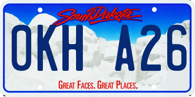 SD license plate 0KHA26