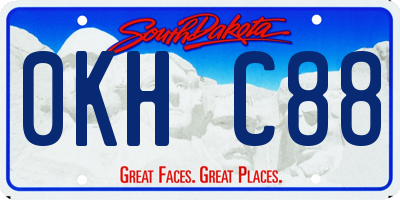 SD license plate 0KHC88