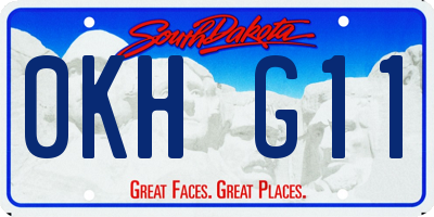 SD license plate 0KHG11