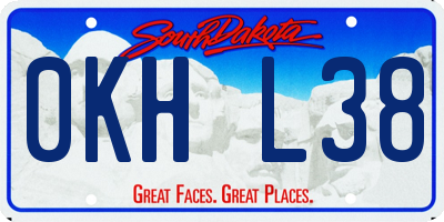 SD license plate 0KHL38