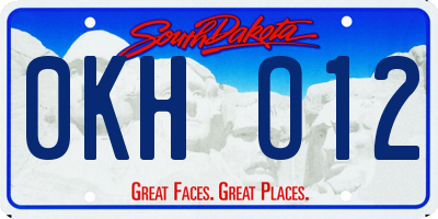 SD license plate 0KHO12