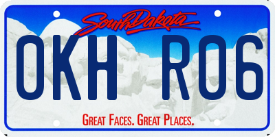 SD license plate 0KHR06