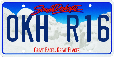 SD license plate 0KHR16