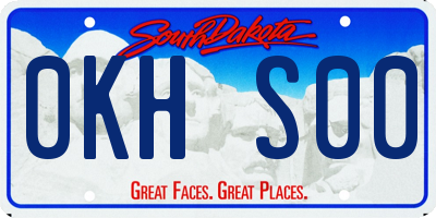 SD license plate 0KHS00