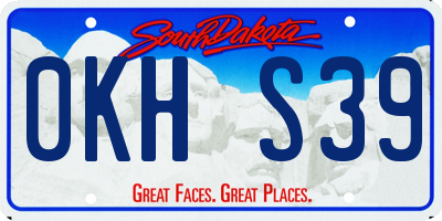 SD license plate 0KHS39