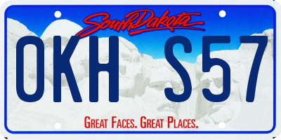 SD license plate 0KHS57