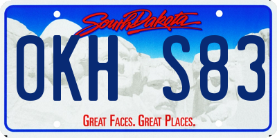 SD license plate 0KHS83