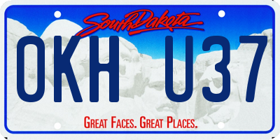 SD license plate 0KHU37