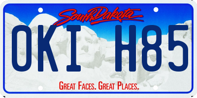SD license plate 0KIH85