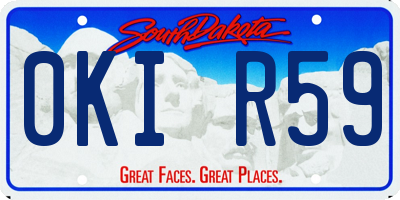SD license plate 0KIR59