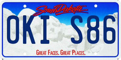 SD license plate 0KIS86