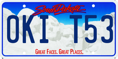 SD license plate 0KIT53