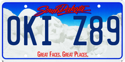 SD license plate 0KIZ89