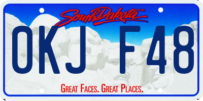 SD license plate 0KJF48