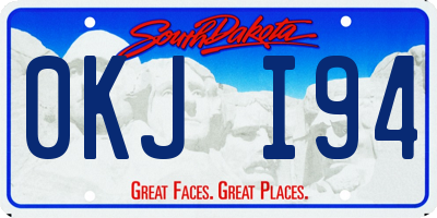 SD license plate 0KJI94