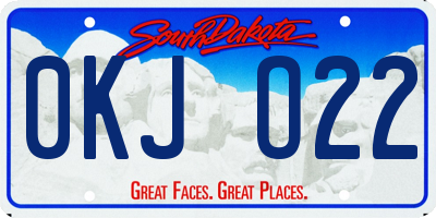SD license plate 0KJO22