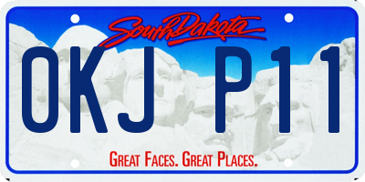 SD license plate 0KJP11