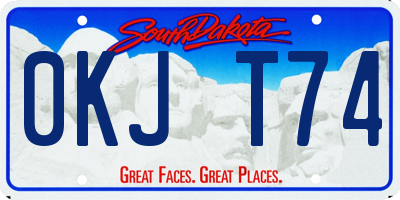 SD license plate 0KJT74