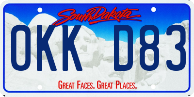 SD license plate 0KKD83