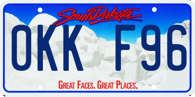 SD license plate 0KKF96