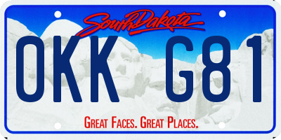 SD license plate 0KKG81