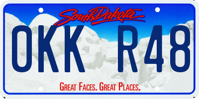 SD license plate 0KKR48