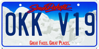 SD license plate 0KKV19