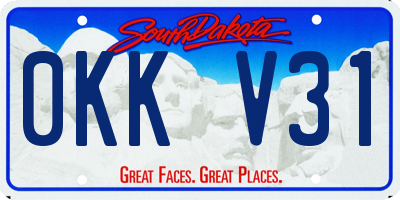SD license plate 0KKV31