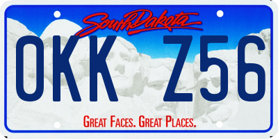 SD license plate 0KKZ56