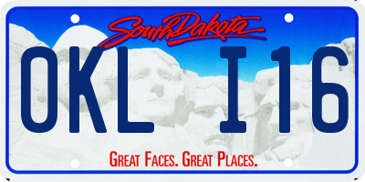 SD license plate 0KLI16