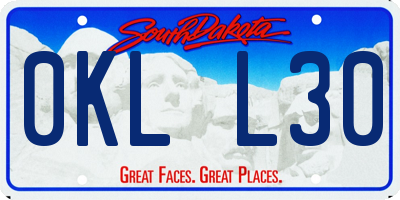SD license plate 0KLL30