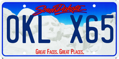 SD license plate 0KLX65