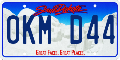 SD license plate 0KMD44