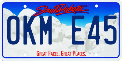 SD license plate 0KME45