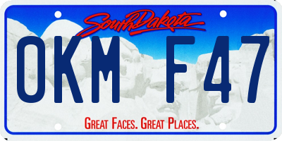 SD license plate 0KMF47