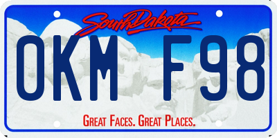 SD license plate 0KMF98