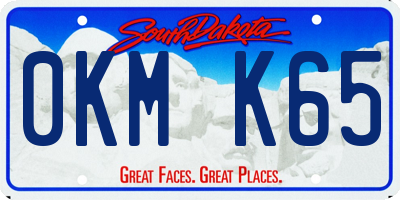 SD license plate 0KMK65