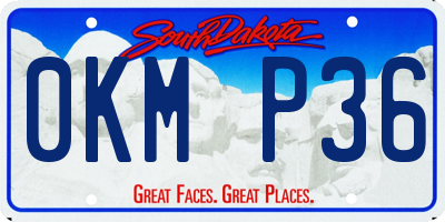 SD license plate 0KMP36