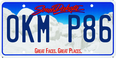 SD license plate 0KMP86