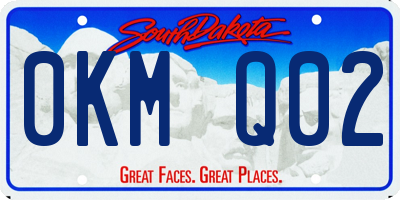 SD license plate 0KMQ02