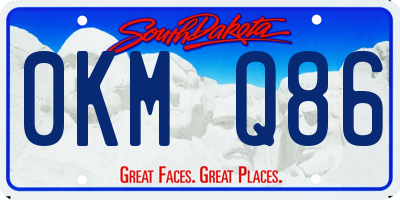 SD license plate 0KMQ86