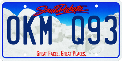 SD license plate 0KMQ93