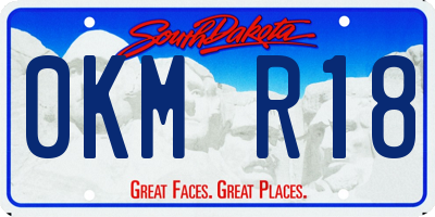 SD license plate 0KMR18
