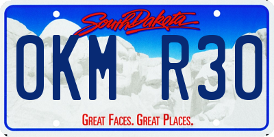 SD license plate 0KMR30