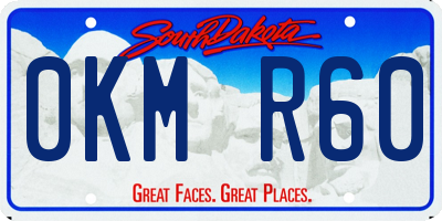 SD license plate 0KMR60