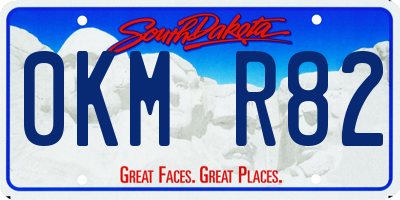 SD license plate 0KMR82